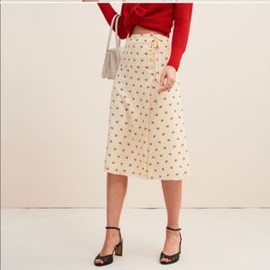NWT Rouje Gloria cherry print skirt
